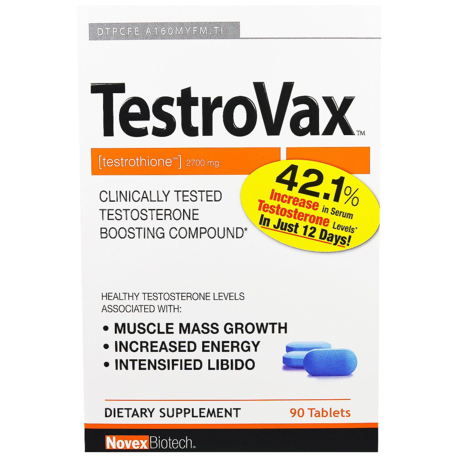 Novex Biotech TestroVax 2700 мг 90 таблеток