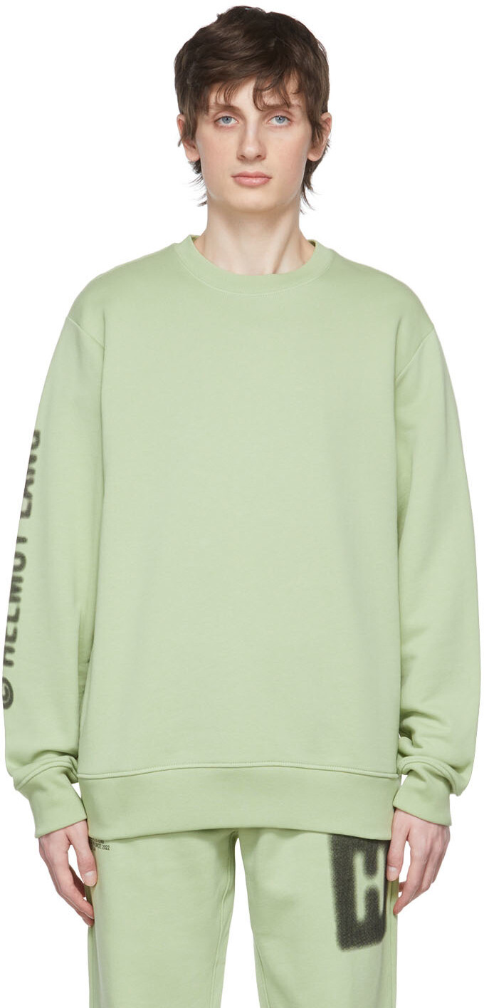 

Зеленая хлопковая толстовка Helmut Lang