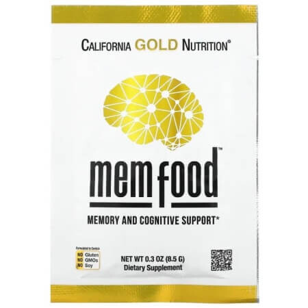 

MEM Food поддержка памяти и когнитивных функций California Gold Nutrition, индивидуальная упаковка, 8,5 г