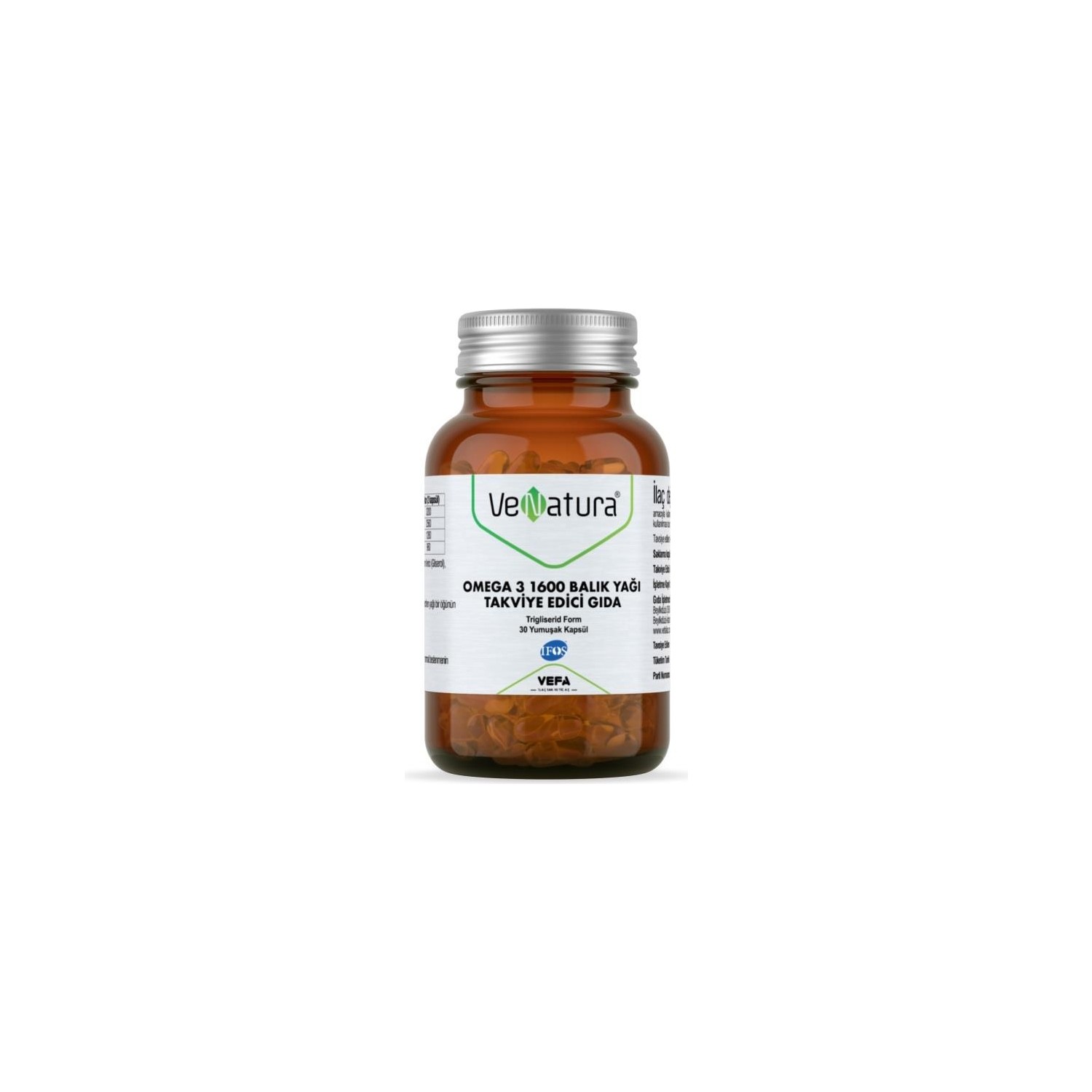Омега-3 Venatura, 1600 мг, 30 капсул omega 3 fish oil extract 100 soft capsules 1380 mg
