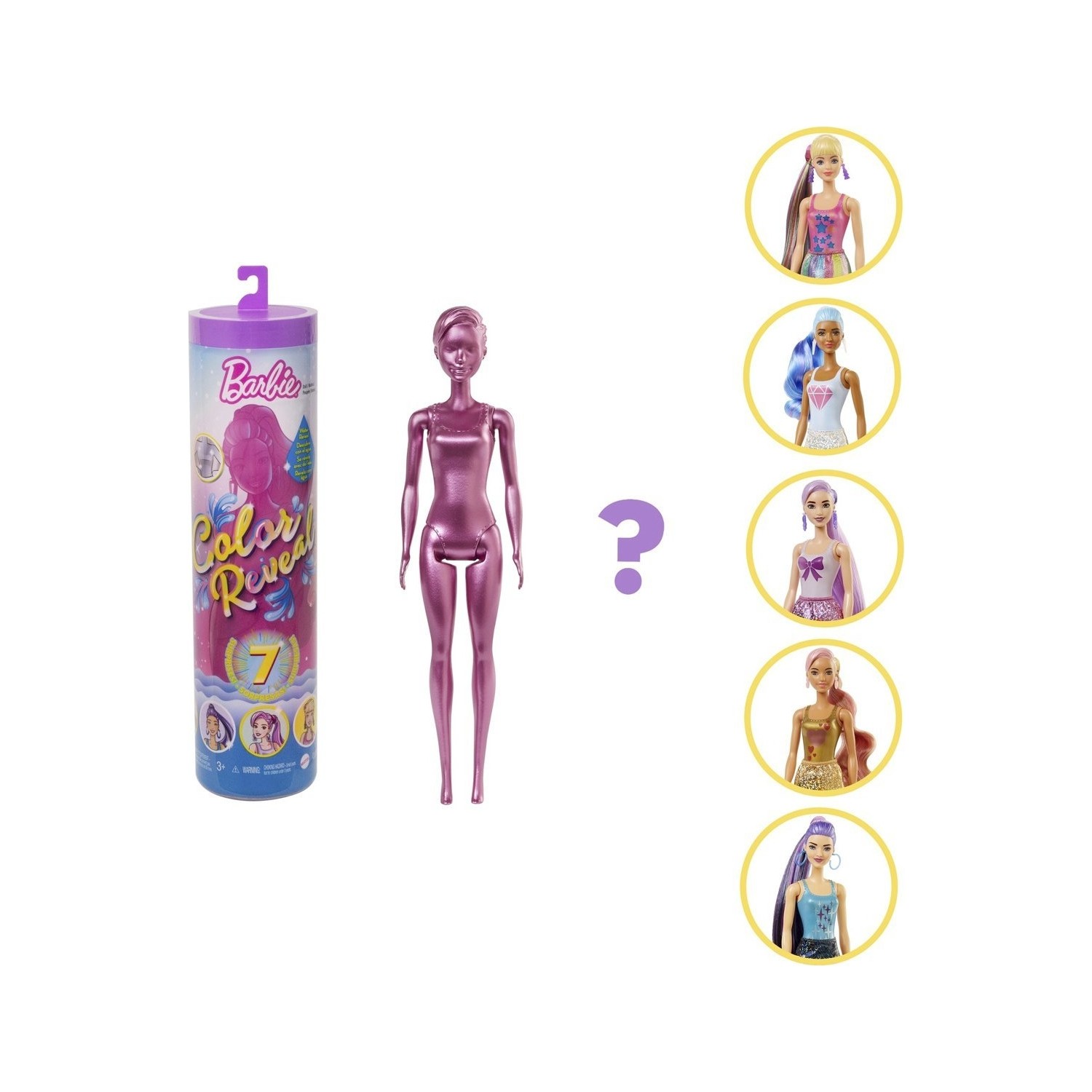 Кукла Barbie Barbie Color Reveal GWC55 кукла сюрприз barbie color reveal rainbow galaxy hjx61 разноцветный