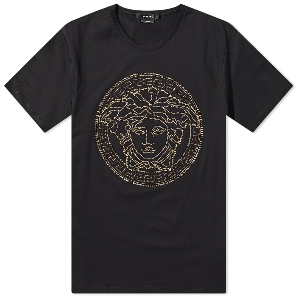 

Футболка Versace Embellished Medusa Tee, Черный