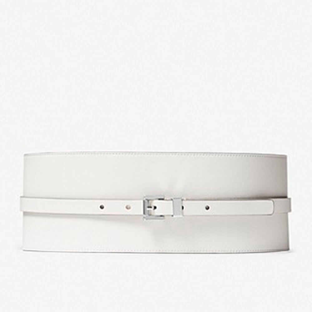 

Пояс Michael Kors Leather Wide Waist, белый