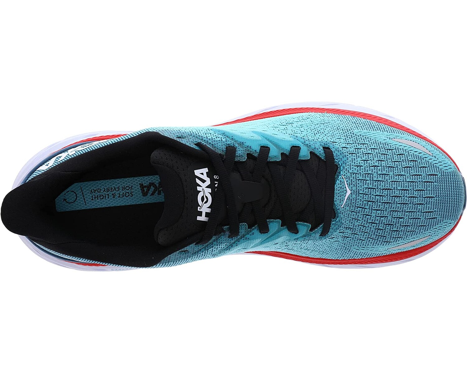 

Кроссовки Clifton 8 Hoka, настоящий бирюзовый