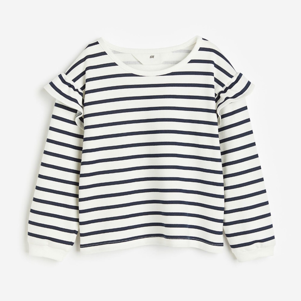 

Свитшот H&M Kids Flounce-trimmed, белый