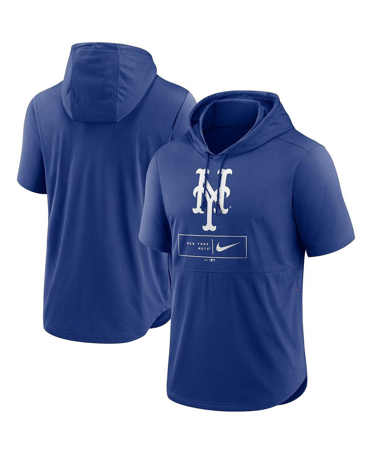 

Мужская толстовка с капюшоном royal new york mets logo lockup performance с короткими рукавами Nike