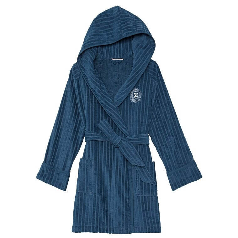 

Халат Victoria's Secret Terry Hooded, синий