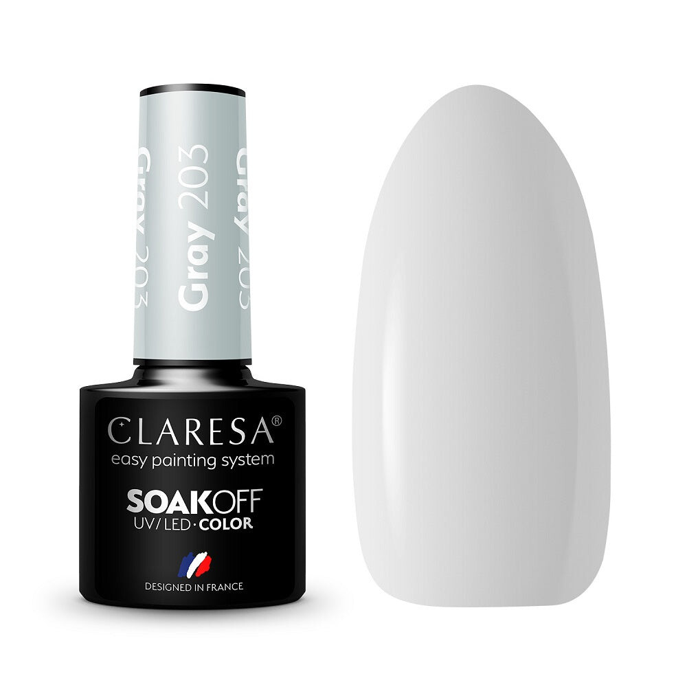 

Claresa Гибридный лак Soak Off UV/LED Grey 203 5г