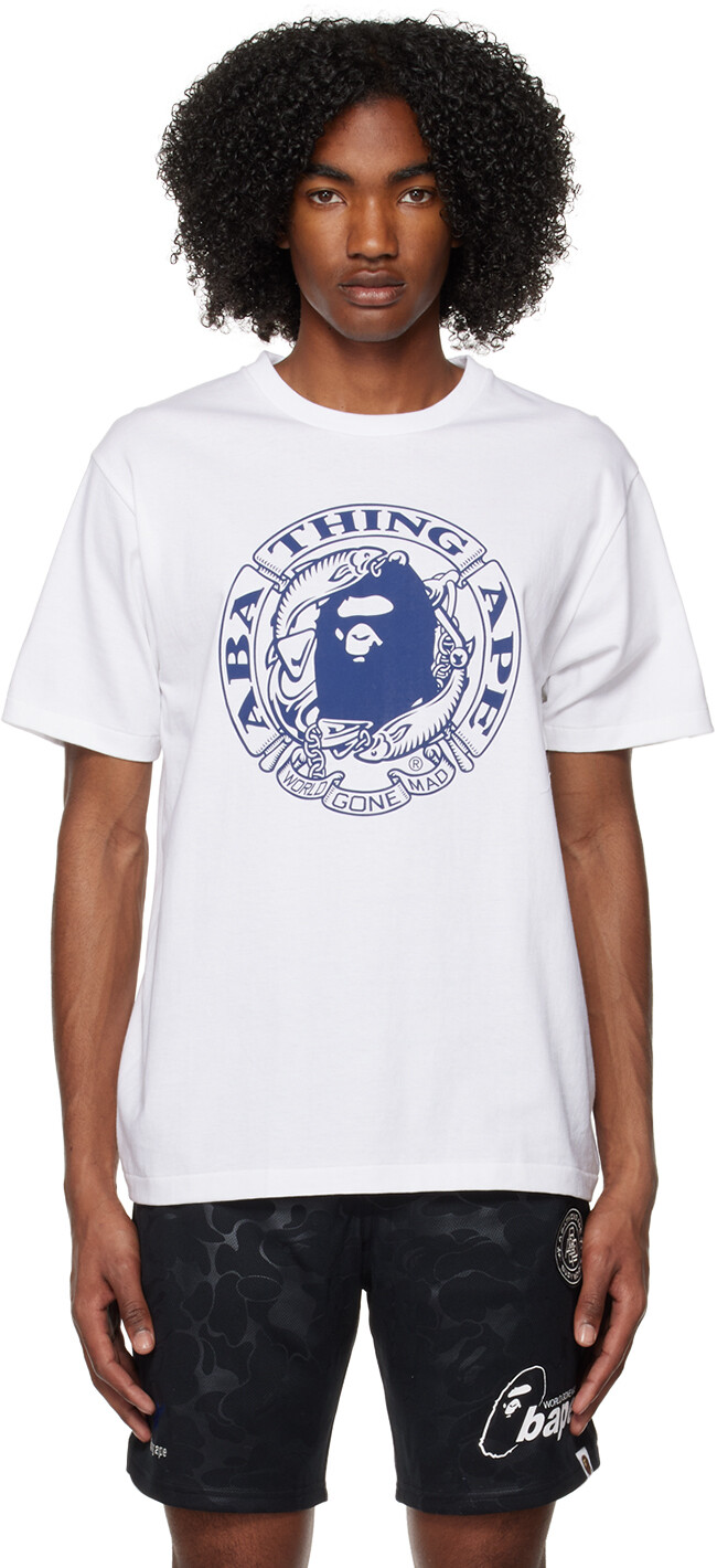 

Белая футболка с архивным рисунком #5 BAPE, Белый