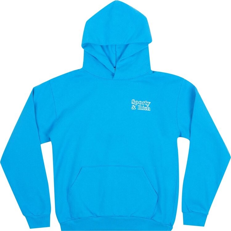 

Худи Sporty & Rich Fun Logo Hoodie 'OceanBlue/White', синий