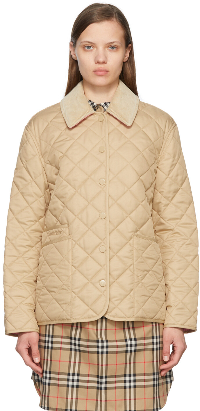 

Бежевая куртка из полиэстера Burberry, Бежевый