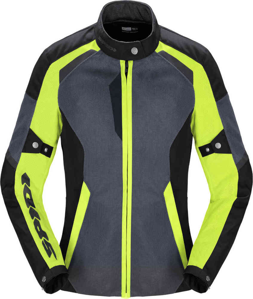 Женская мотоциклетная куртка Tek Net Spidi, серый/черный/желтый мотоциклетная куртка для взрослых протектор для груди и спины бронированная защита для гоночного тела защитная куртка для мотокросса