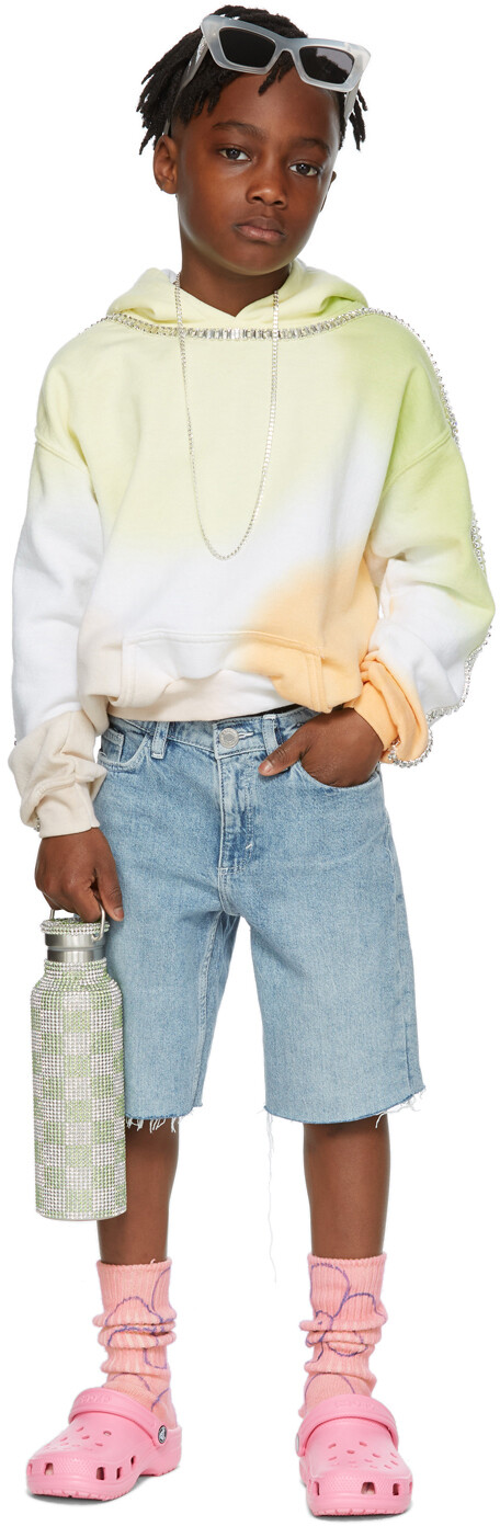 

SSENSE Exclusive Kids Бело-зеленая худи Sporty Spice с круглым краем Collina Strada