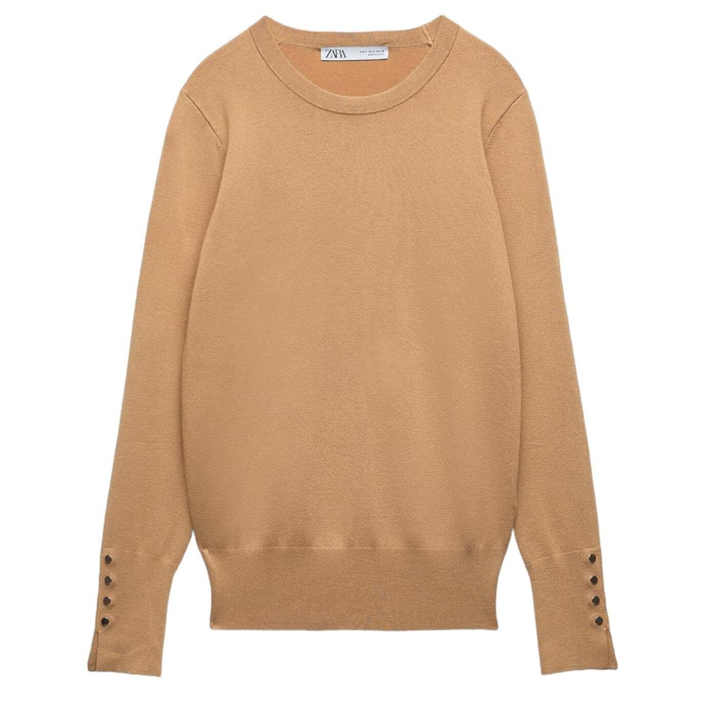 

Свитер Zara Basic Knit, бежевый