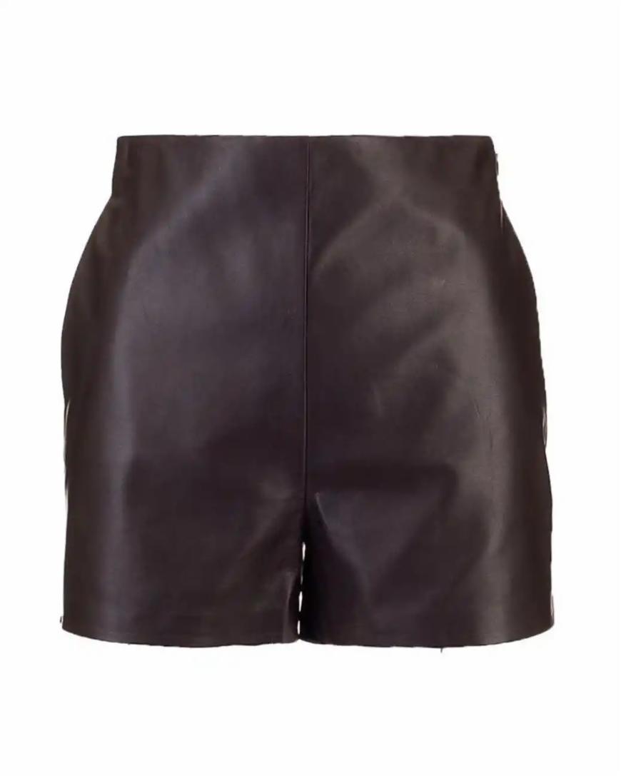 Шорты Valentino женские лакированные кожаные шорты с завышенной талией сексуальные мокрые шорты на молнии с промежностью латексные горячие брюки танцев