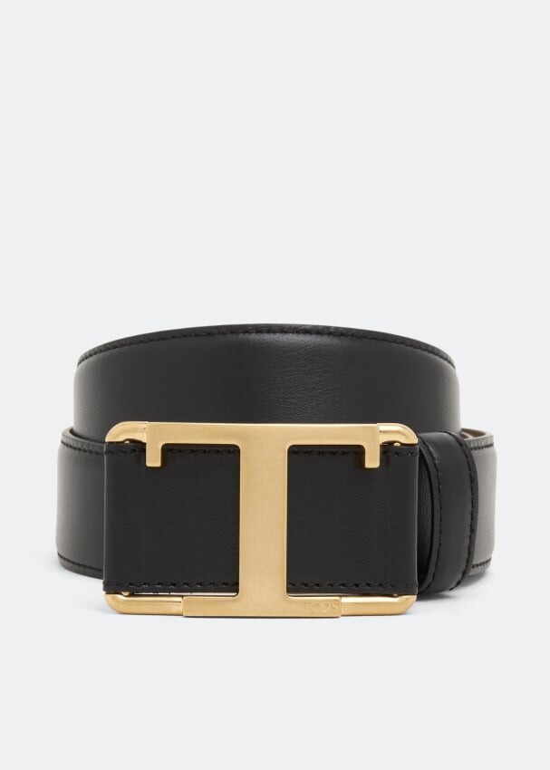 

Ремень TOD'S T Timeless leather belt, черный