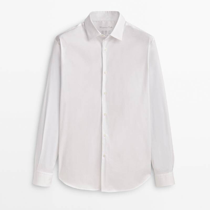

Рубашка Massimo Dutti Stretch Fit Plain, белый