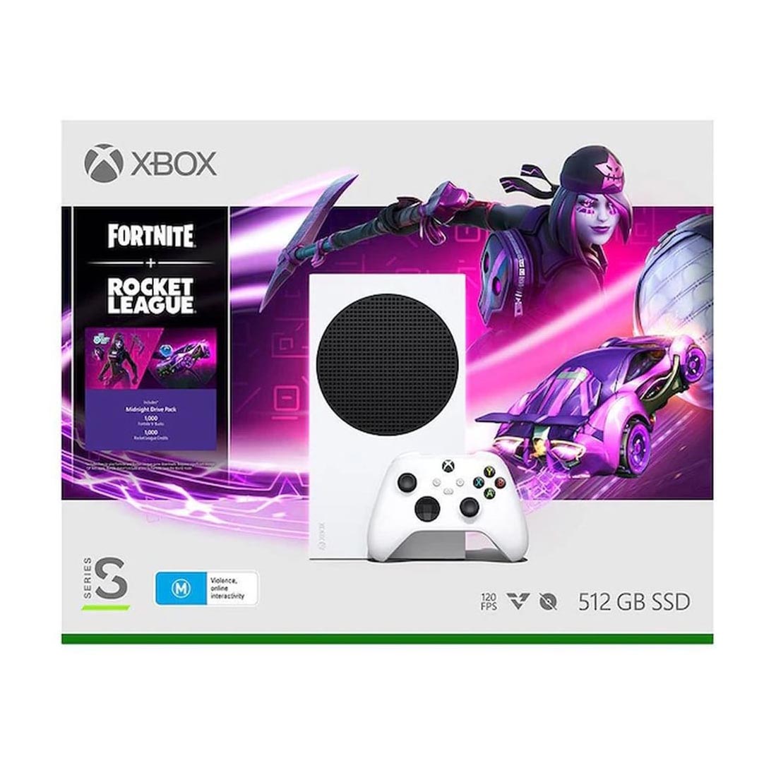 цена Игровая консоль Microsoft Xbox Series S + Fortnite + Rocket League
