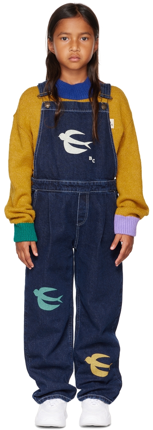 Детский комбинезон с птицами темно-синего цвета Bobo Choses spain