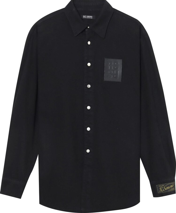 

Рубашка Raf Simons Straight Fit Denim Shirt 'Black', черный