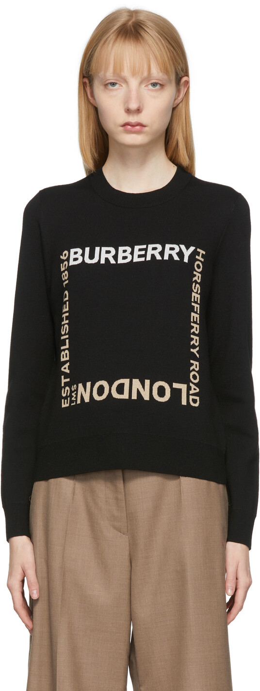 

Черный свитер Horseferry Allyn Burberry