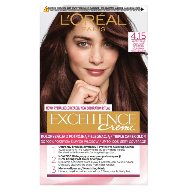 

L'Oreal Paris Краска для волос Excellence Creme 4.15 Морозный коричневый