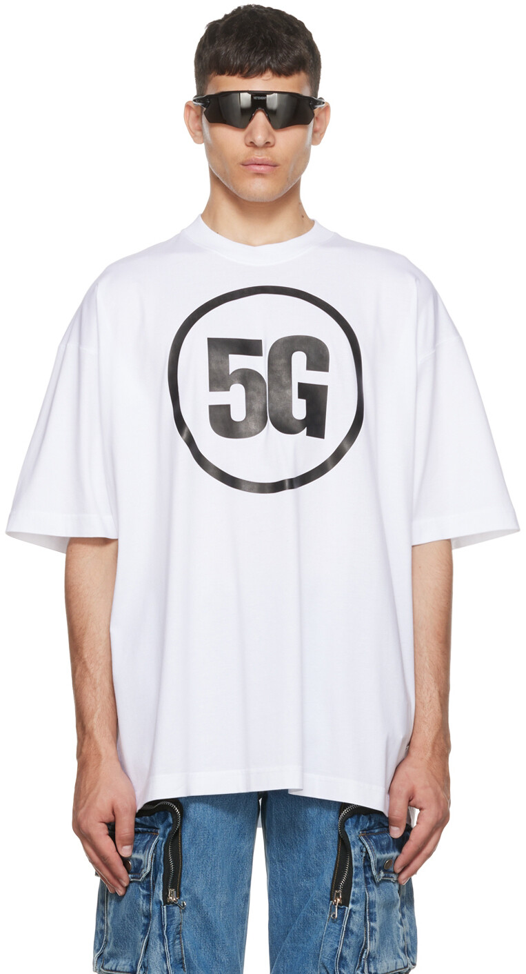 

Белая футболка «5G» VETEMENTS