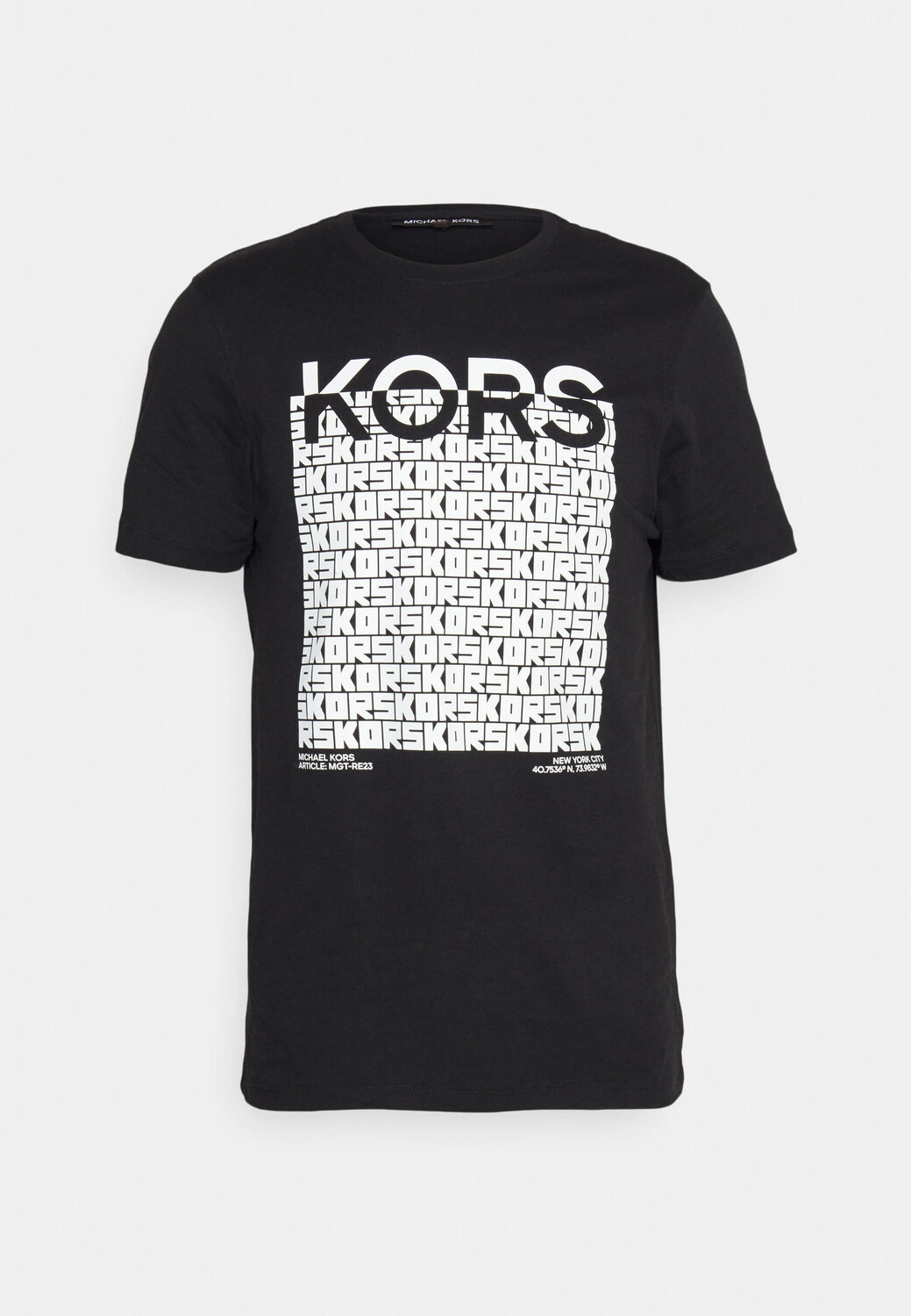 

Футболка Michael Kors Block Cube Tee With Print, черный