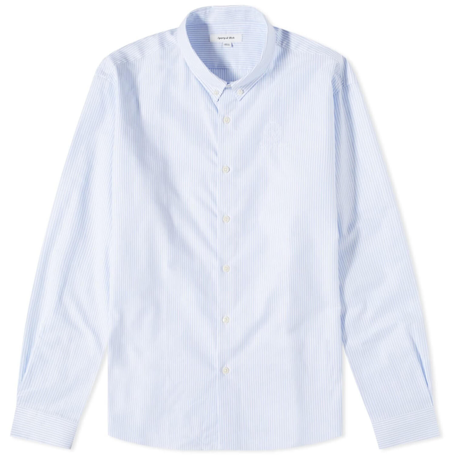 

Рубашка Sporty & Rich Crown Logo Button Down, голубой