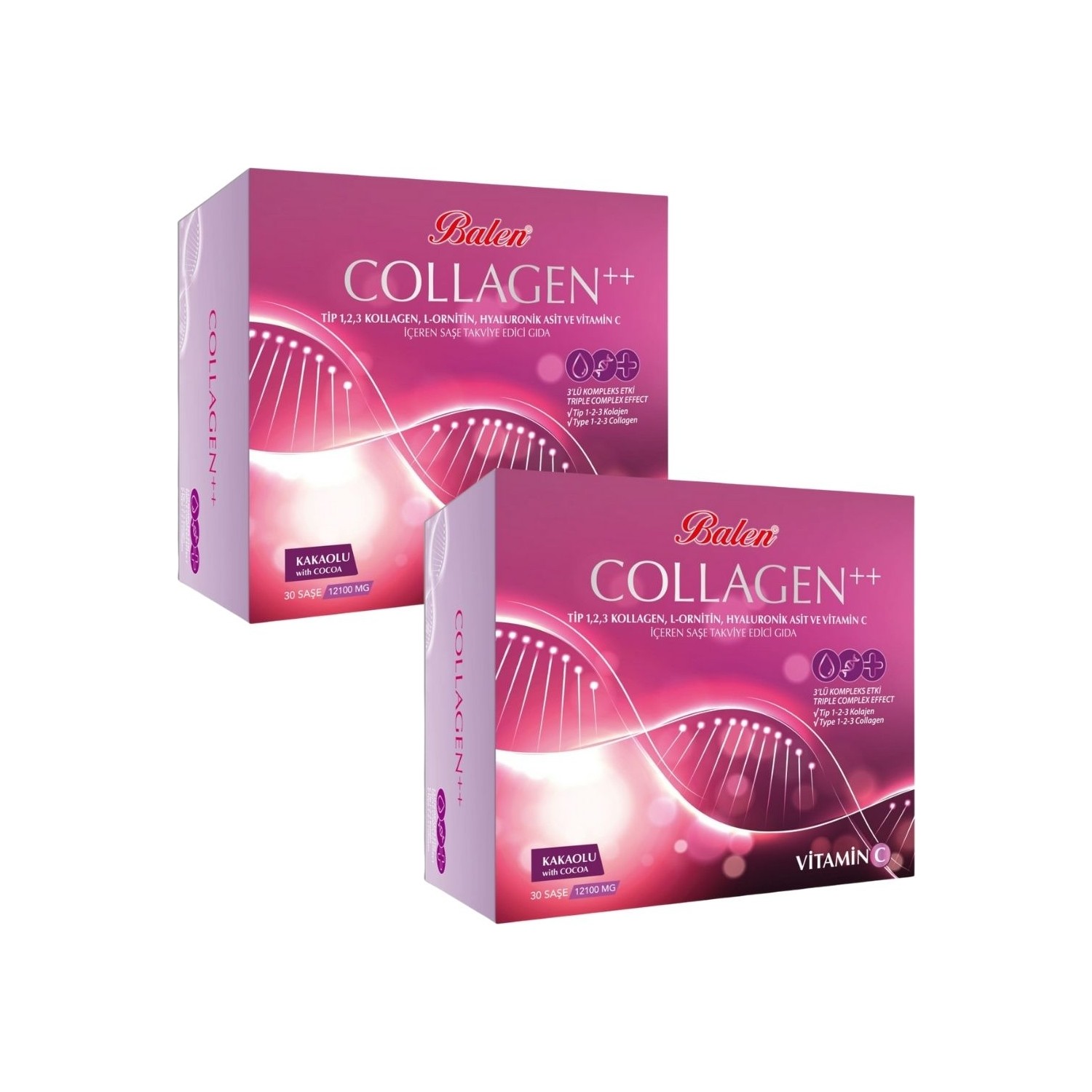 Пищевая добавка Balen Collagen 12100 мг 30 капсул 2 шт solaray l аргинин l орнитин 750 мг 50 растительных капсул