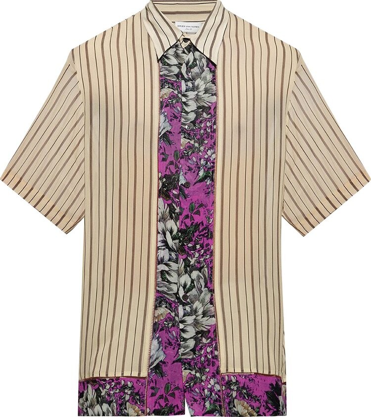 

Рубашка Dries Van Noten Transparent Shirt 'Ecru', кремовый