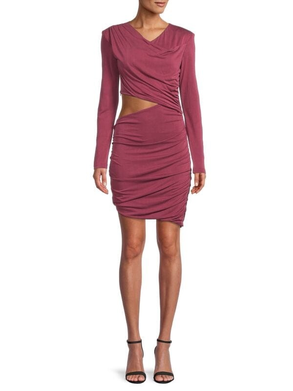 

Мини-платье Bardot с рюшами rosa, burgundy