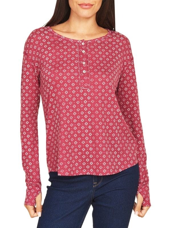 

Топ charlee с принтом henley DR2 by Daniel Rainn Wine print
