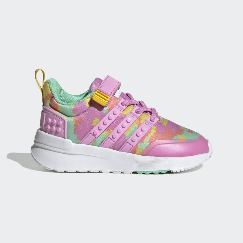 

Кроссовки adidas x LEGO Racer TR21 Elastic Lace and Top, розовый/белый/зеленый