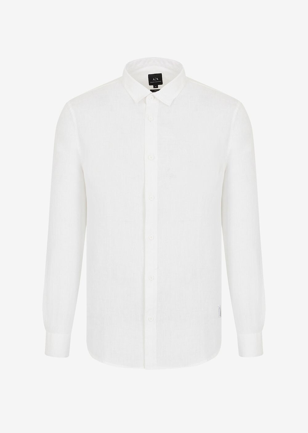 

Льняная рубашка классического кроя Armani Exchange, белый