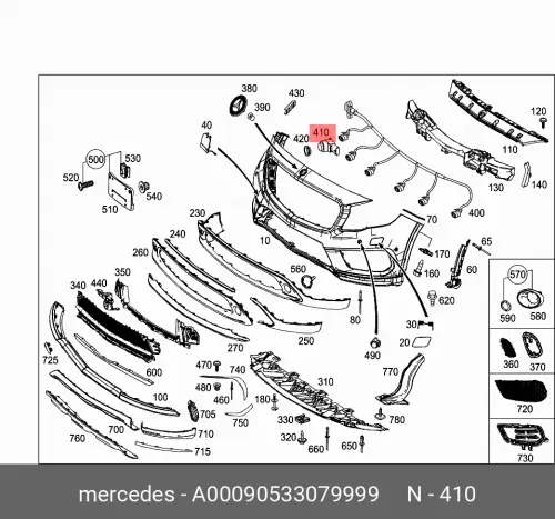 

Датчик парковочный A00090533079999 MERCEDES-BENZ