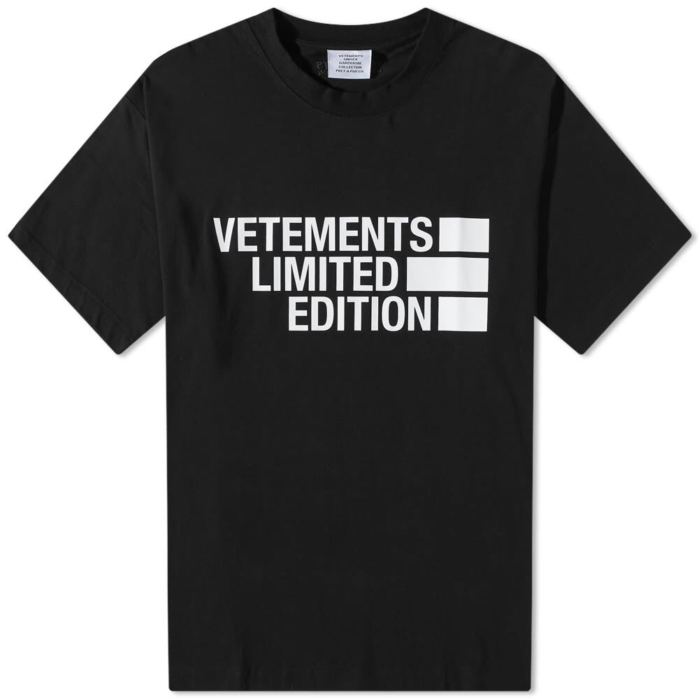 

Футболка VETEMENTS Big Logo Tee, Черный
