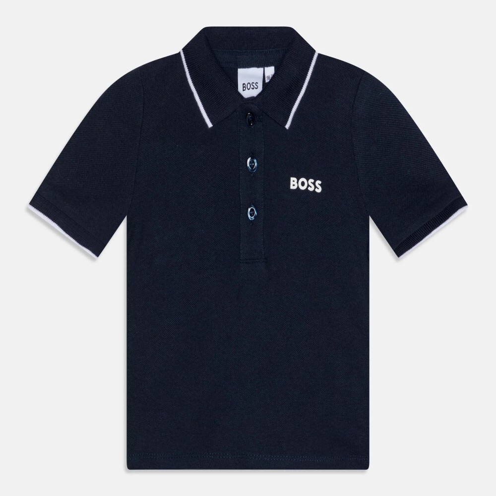 

Футболка поло Boss Kidswear Short Sleeve, темно-синий