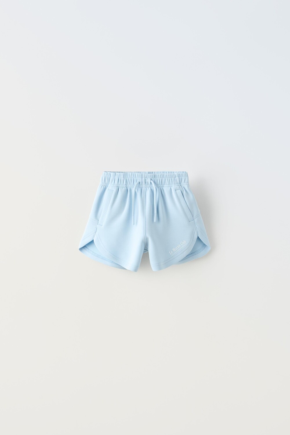 

Шорты Zara Modal Blend Slogan, голубой, Синий