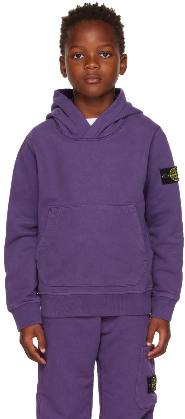 

Фиолетовая детская толстовка с капюшоном, окрашенная в готовом виде Stone Island Junior, Фиолетовый, Фиолетовая детская толстовка с капюшоном, окрашенная в готовом виде Stone Island Junior