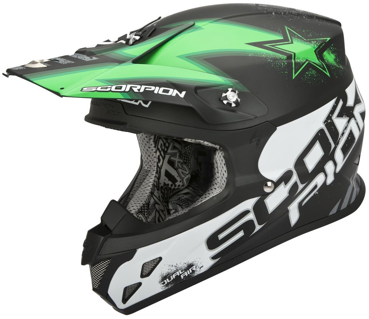 

Scorpion VX-20 Air Magnus Крест шлем, черный/зеленый