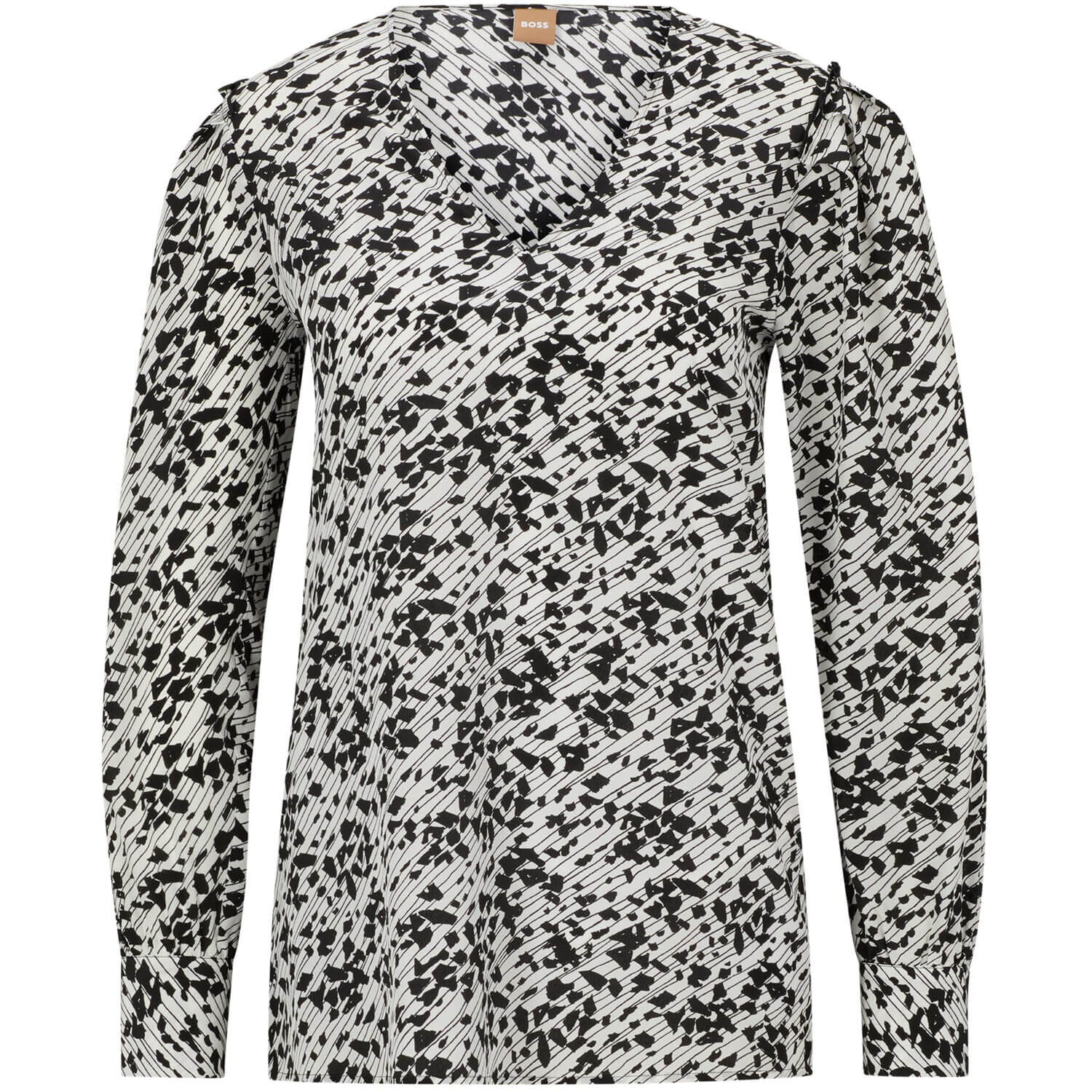 

Блузка Boss V-Neck In Printed Silk, мультиколор
