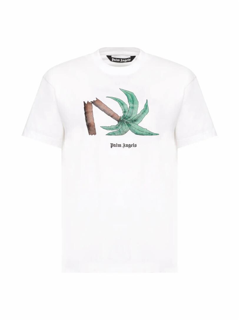 

Хлопковая футболка с принтом Palm Angels