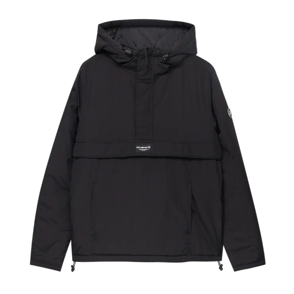 

Куртка-анорак Pull&Bear Pouch Pocket, черный