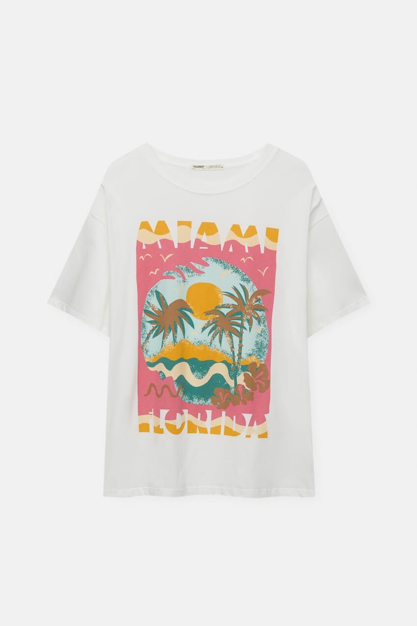 

Футболка Pull&Bear Miami Florida, лед