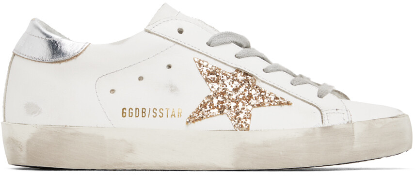 

Эксклюзивные белые кроссовки SSENSE Super-Star Golden Goose