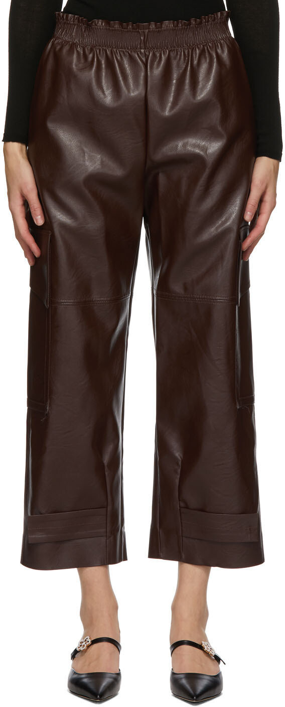 

Брюки Sylvia из искусственной кожи бордового цвета Stella McCartney