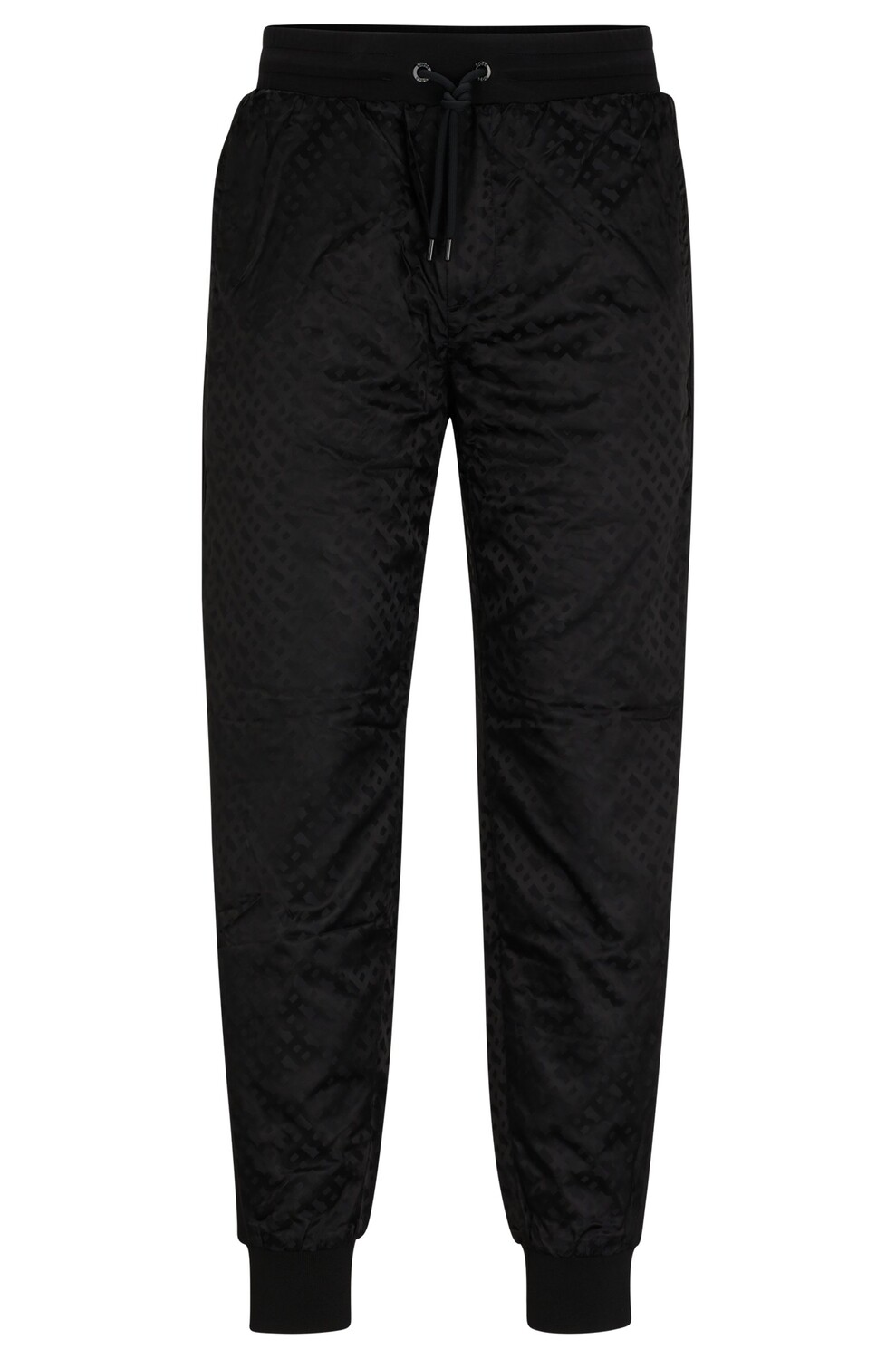 

Брюки Boss Cotton-blend With Monogram Pattern, черный