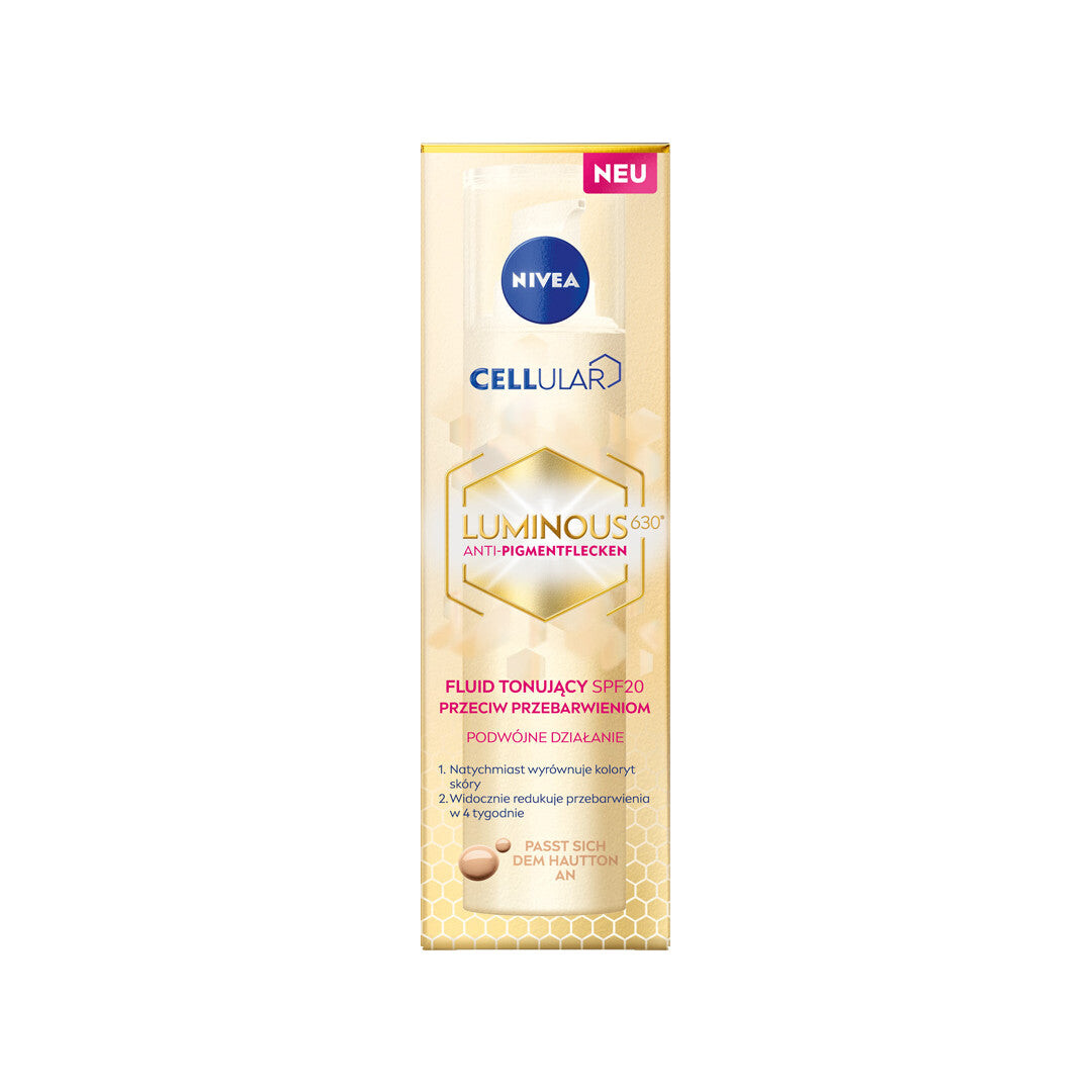 

Nivea Cellular Luminous 630 SPF20 тонизирующий флюид на день против обесцвечивания 40мл