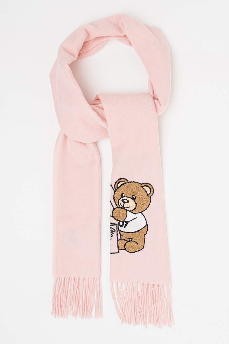 

Вышитый шарф Moschino, розовый